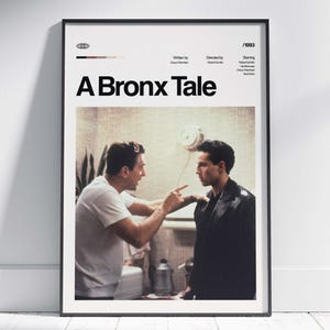 A Bronx Tale Movie Poster, A Bronx Tale Wall Decor, A Bronx Tale Poster Print, Vintage Retro Art Print, Robert De Niro, Bronx