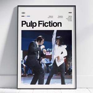 Pulp Fiction Movie Poster, Pulp Fiction Wall Decor, Pulp Fiction Poster Print, Vintage Retro Art Print, Quentin Tarantino
