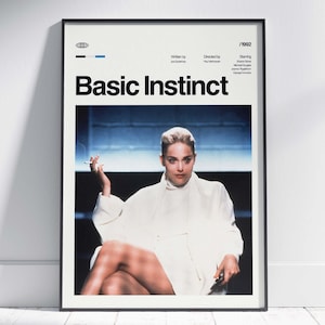 Basic Instinct Movie Poster, Basic Instinct Wall Decor, Basic Instinct Poster, Basic Instinct Poster Print, Vintage Retro Art Print