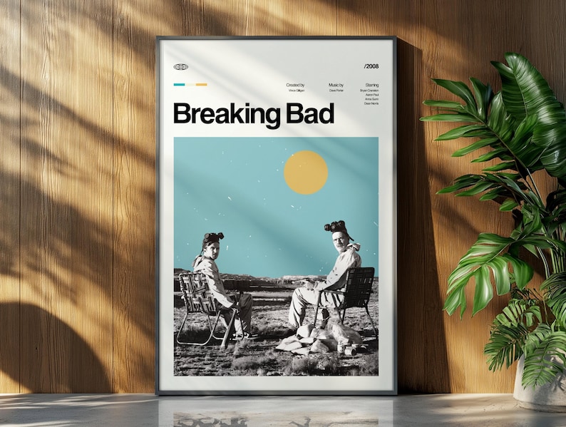 BREAKING BAD Poster, Tv Series Print, Retro Art Print, Digital Download image 3