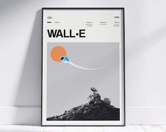 WALL-E Movie Poster, WALL-E Wall Decor, WALL-E Poster Print, Vintage Retro Art Print