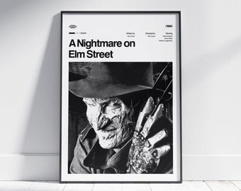 A Nightmare on Elm Street Poster, Retro Art Print, Digital Download