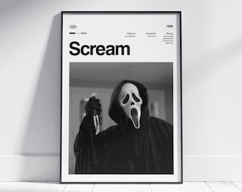 SCREAM Movie Poster, Retro Art Print, Digital Download