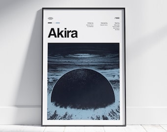 AKIRA Anime Movie Poster, Retro Art Print, Digital Download
