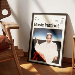 BASIC INSTINCT Movie Poster, Vintage Retro Art Print, Digital Download image 2