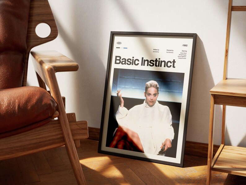 BASIC INSTINCT Movie Poster, Vintage Retro Art Print, Digital Download image 2
