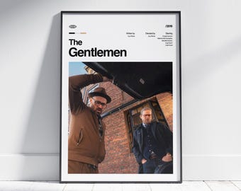 GENTLEMEN Movie Poster, Retro Art Print, Digital Download