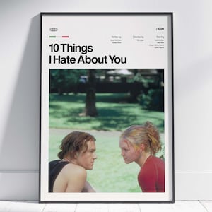 10 Things I Hate About You Movie Poster, 10 Things I Hate About You Art Print, 10 Things I Hate About You Poster Print