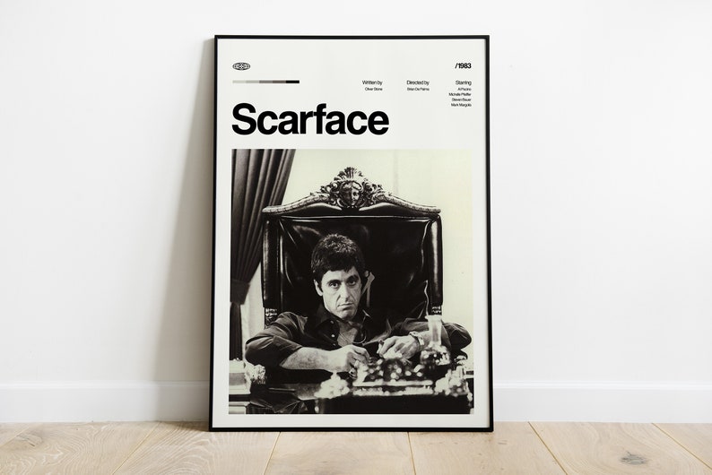 Scarface Movie Poster Scarface Wall Decor Scarface Poster Etsy