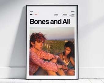BONES AND ALL Movie Poster, Retro Art Print, Digital Download