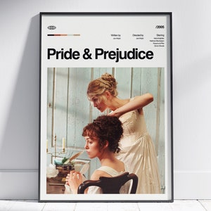 Pride and Prejudice Movie Poster, Pride and Prejudice Art, Pride and Prejudice Poster, Pride and Prejudice Print
