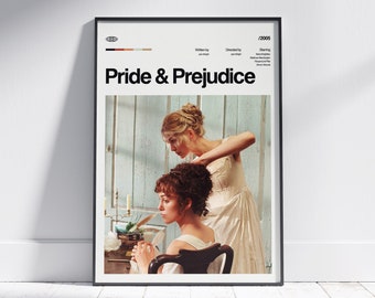 Pride and Prejudice Movie Poster, Pride and Prejudice Art, Pride and Prejudice Poster, Pride and Prejudice Print