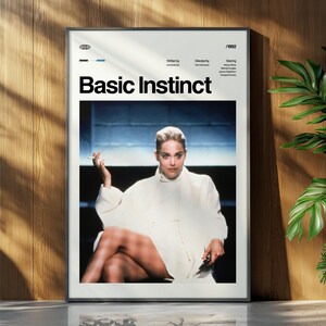 BASIC INSTINCT Movie Poster, Vintage Retro Art Print, Digital Download image 3