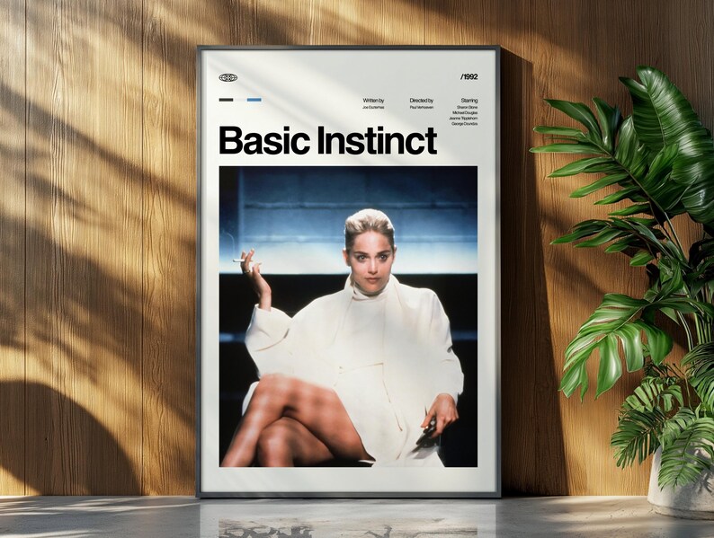 BASIC INSTINCT Movie Poster, Vintage Retro Art Print, Digital Download image 3