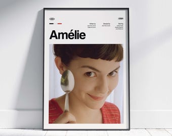 AMELIE Movie Poster, Retro Art Print, Digital Download