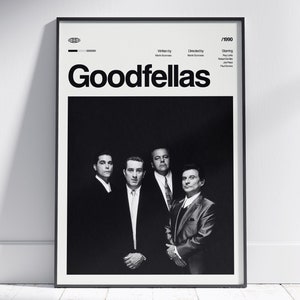 Goodfellas Movie Poster, Goodfellas Wall Decor, Goodfellas Poster Print, Vintage Retro Art Print