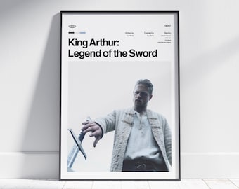 King Arthur: Legend of the Sword Movie Poster, Retro Art Print, Digital Download