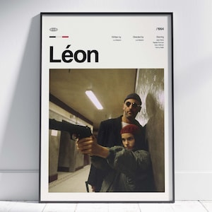 Leon Movie Poster, Leon: The Professional, Leon Wall Decor, Leon Poster Print, Vintage Retro Art Print