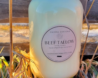 Organic Beef TALLOW Skin Care Balm, Natural Moisturizer, Handmade Skincare, Nourishing BALM, Hydrating Formula, Beef Tallow Facial Serum