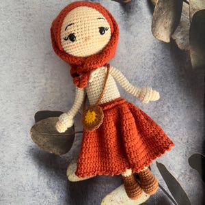 Handmade Amigurumi Baby Girl with Headscarf – Knitted Toy | Hijab Crochet Doll | Islamic Gift for Kids | Handmade Toy