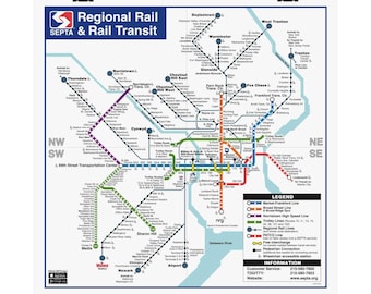 SEPTA Transportation Map Philly Philadelphia