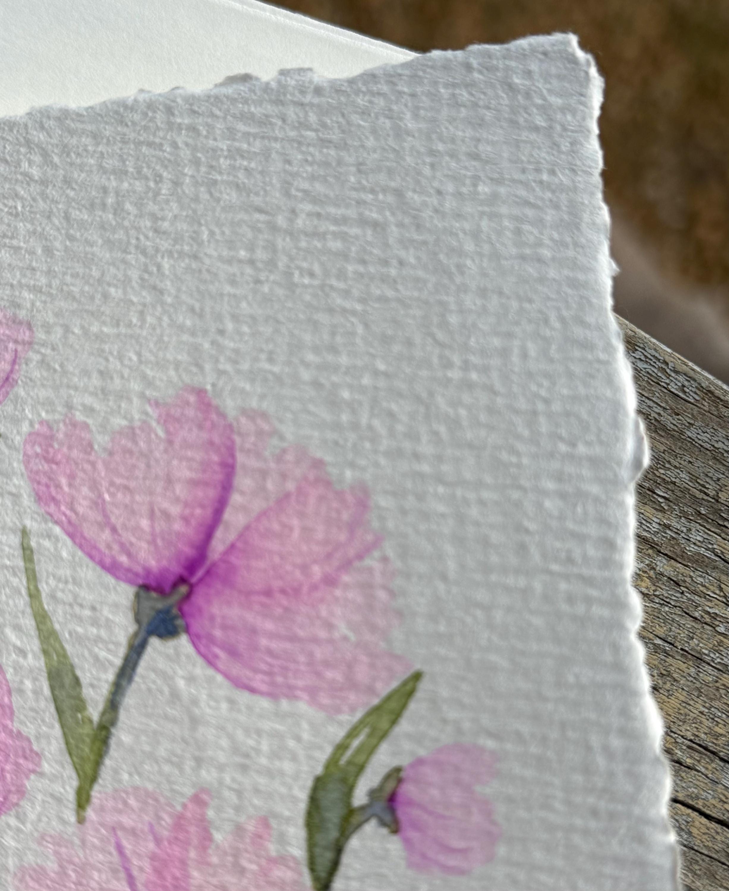 Original, Hand Painted Watercolor Greeting Card, Floral, Blank Inside ...