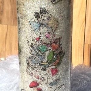 Alice in Wonderland Glitter Tumbler