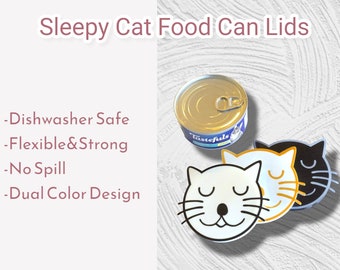 Coperchio per cibo per gatti per alimenti per animali domestici Può coprire la lavastoviglie Coperchio per lattine sicuro per fuoriuscite Divertimento per gatti Coperchio creativo Il migliore coperchio per la conservazione degli alimenti