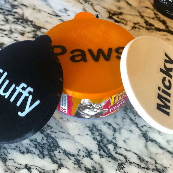 Personalized Dog and Cat Food Can Lids Pet Can Cover For Puppies And Kittens - Can Food Storage