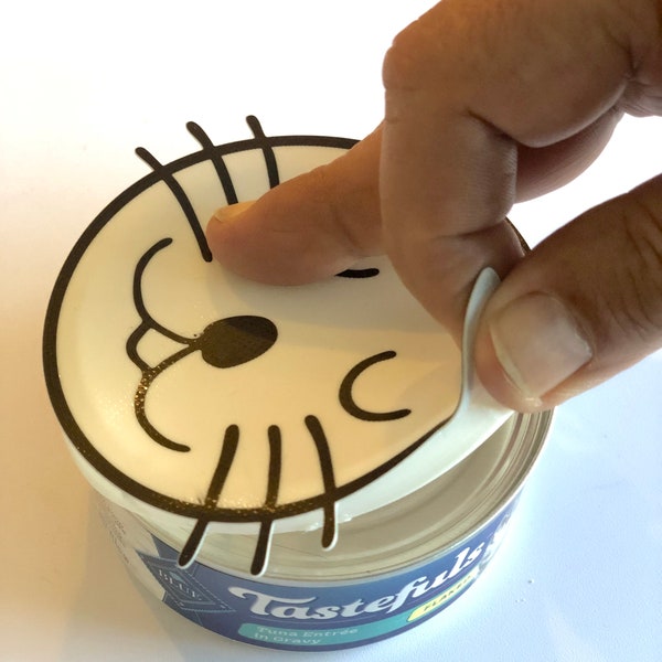 Cat Food Lid For Pet Food Can Cover Dishwasher Spill Safe Can Lid Fun Cat Creative Lid Best Can Lid Aesthetic Food Storage