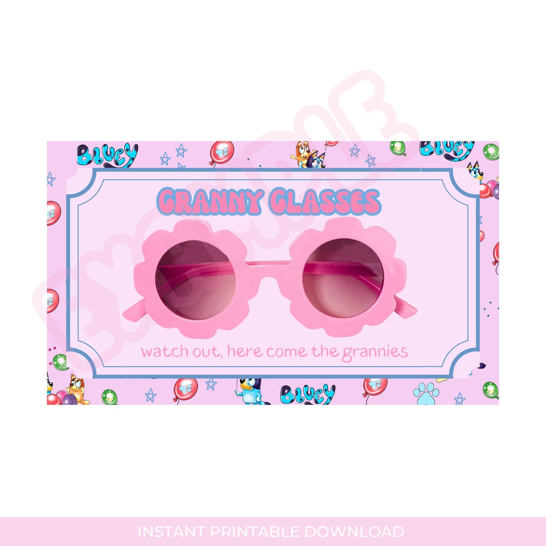 Bluey Party Favors Granny Glasses Bluey Printable Game Bluey - Etsy