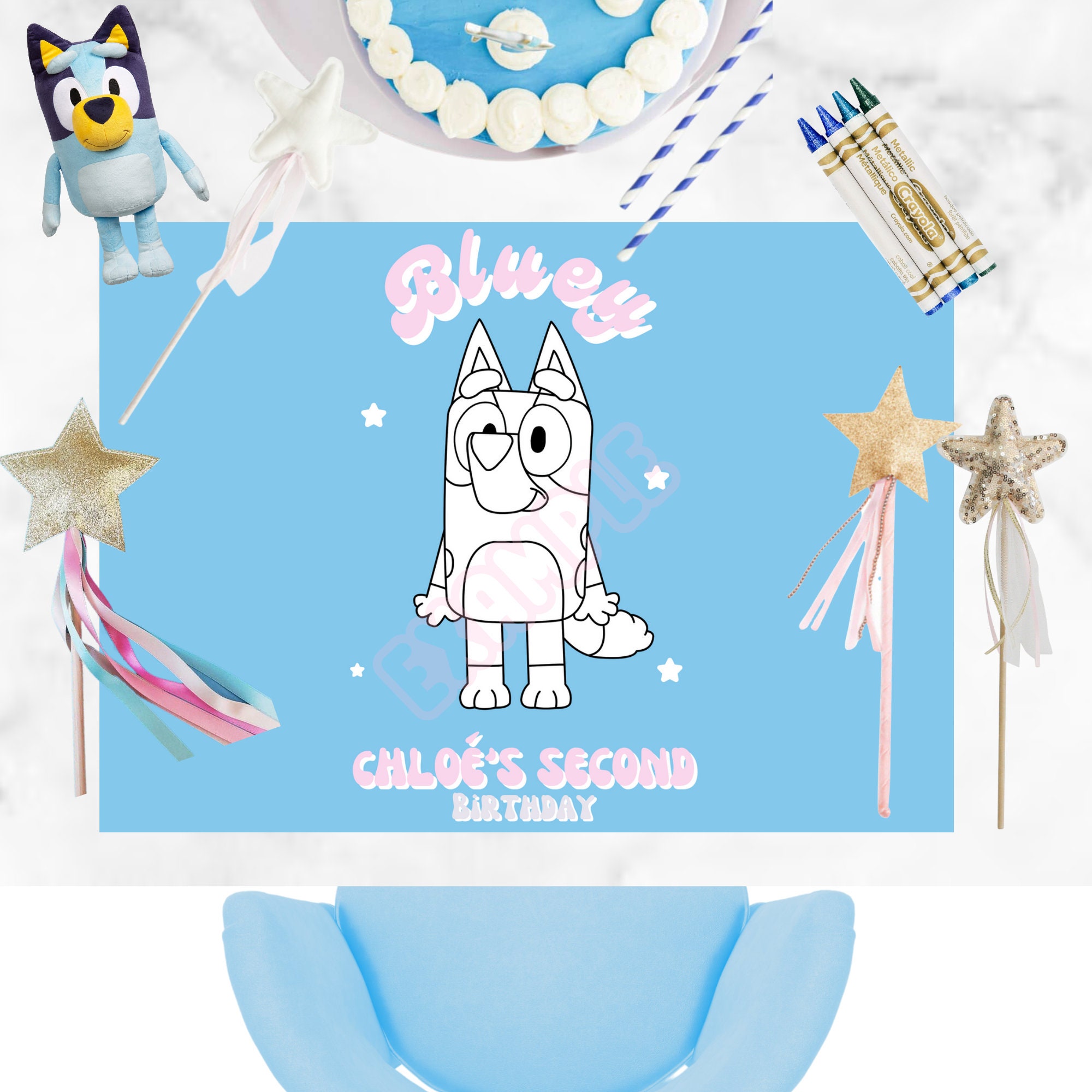 Bluey Party Favors Bluey Birthday Bluey Placemats Bluey Etsy UK