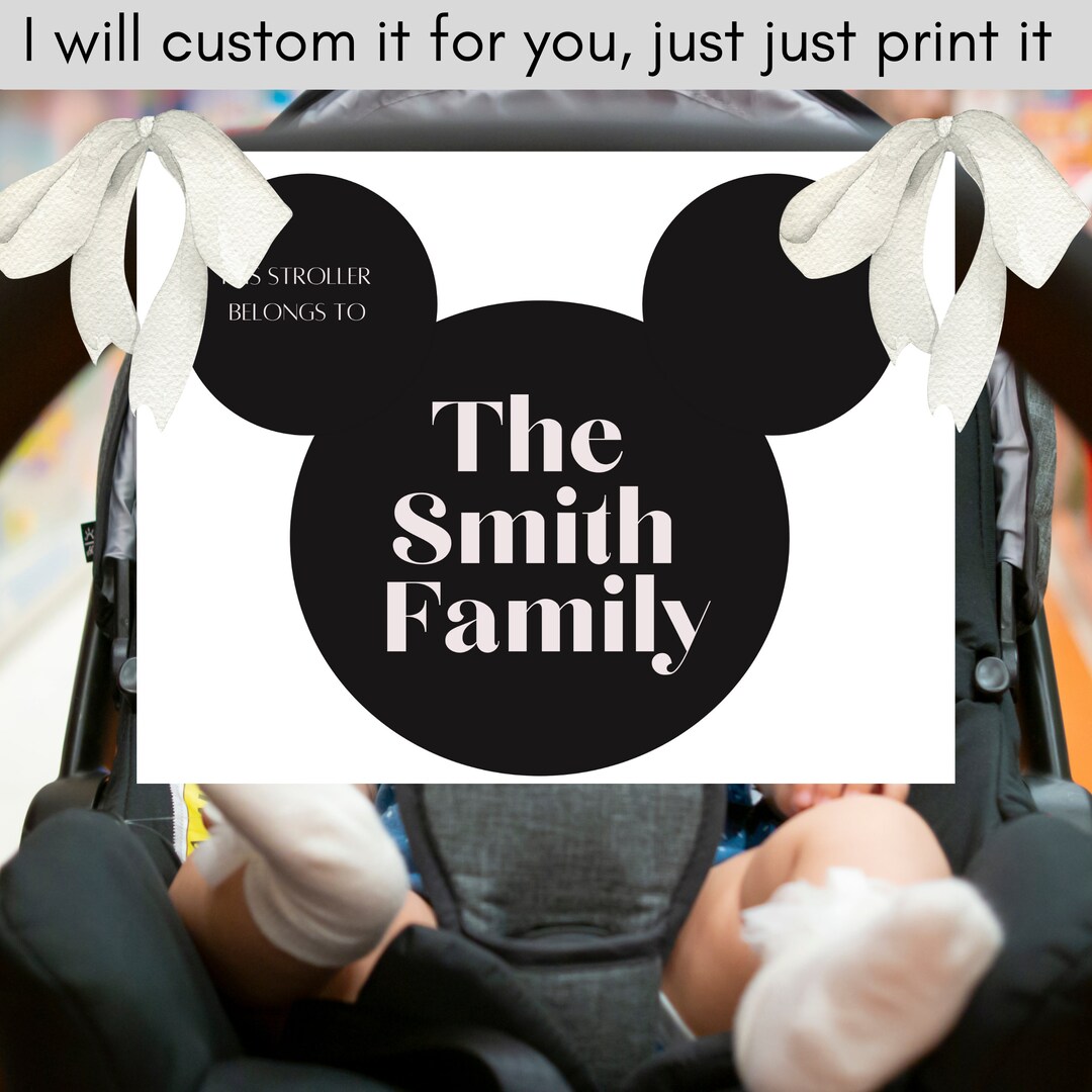 Stroller Sign Mickey Disneystroller Sign Stroller Sign Disneystroller ...