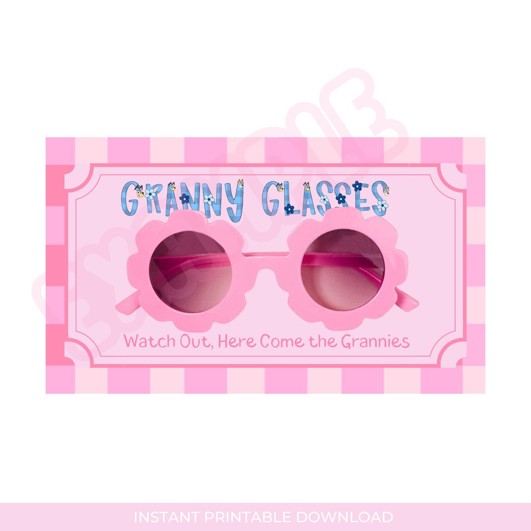 Bluey Party Favors Granny Glasses Bluey Printable Game Bluey - Etsy