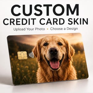 Custom Credit Card Skin | Personalized Debit Card Sticker | Photo Credit Card Wrap | Cute Card Decal | Gift for Her | Wallet Accessories
