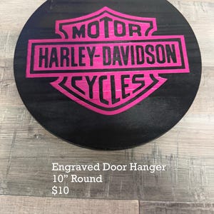 Engraved Door Hanger - Harley Davidson