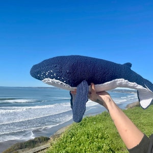 Humpback Whale Crochet Plushie | Cute Handmade Humpback Whale Amigurumi | Crochet Gift for Ocean Lovers