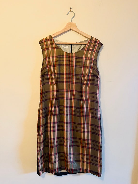 Plaid Dries Van Noten Vintage Dress Size 40 - image 1