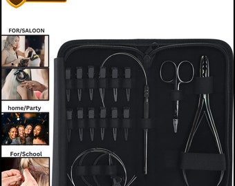 Professional Hair Extension Tools Kit Thread Includes Kit With Multipurpose Thread Cutting Scissor For Professional Saloon Work  Party Night