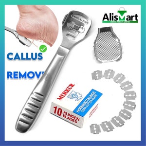 Foot Scraper - Foot File Dead Hard Skin Remover Feet Callus Shaver -  Stainless Steel Foot Rasp Heel Corn Removal Pedicure Kit for Hand Feet Foot  Care