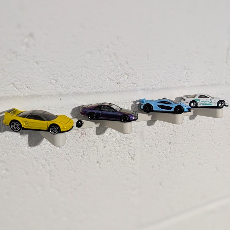 thumbnail image 2 of Hot Wheels 6-Level LED Display Case – Wall Mounted, Black/Blue, With LED Strips 2 of 4