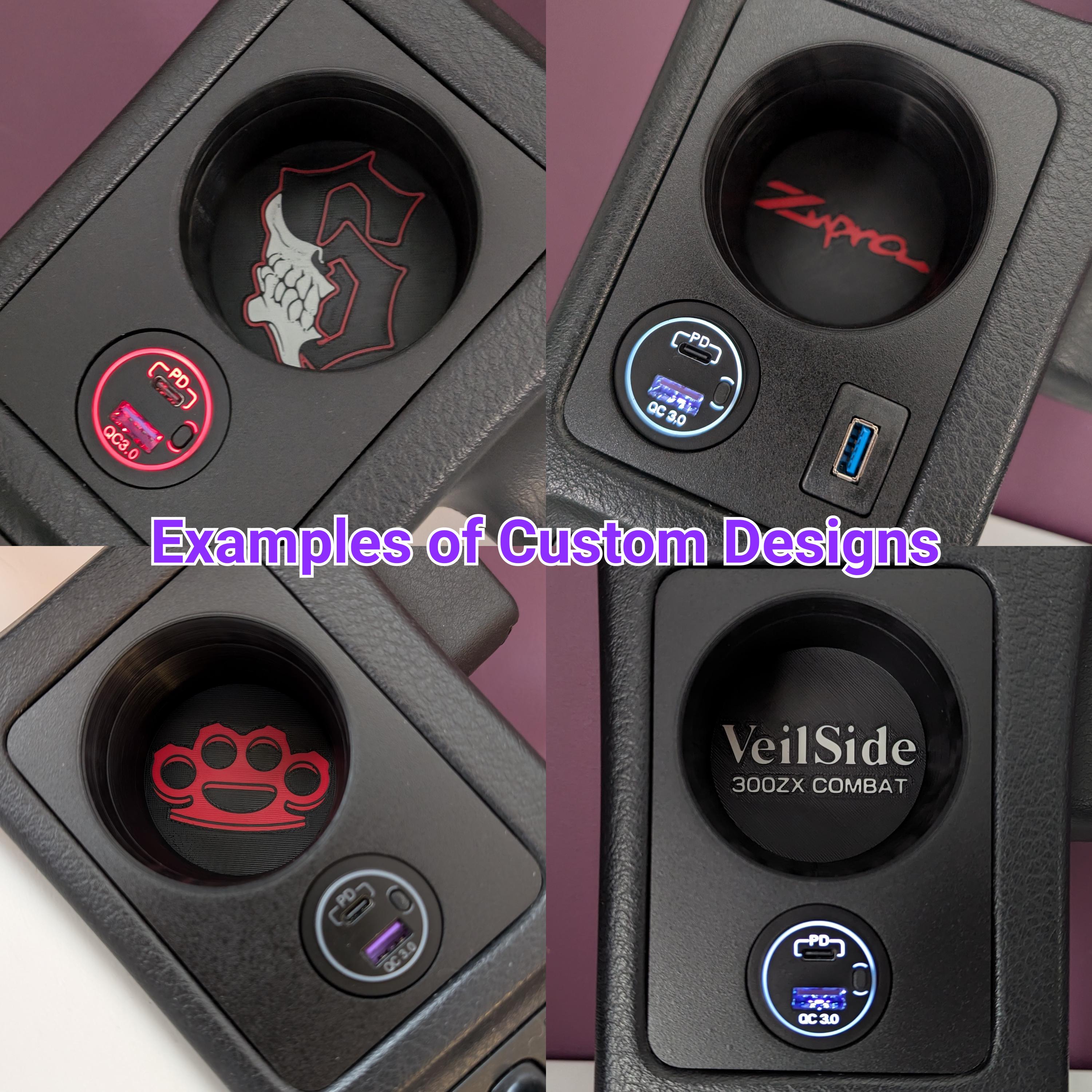 300ZX Cup Holder With Voltmeter, USB C & A Charging - Etsy 300ZX Cup Holder With Voltmeter, USB C & A Charging - Etsy