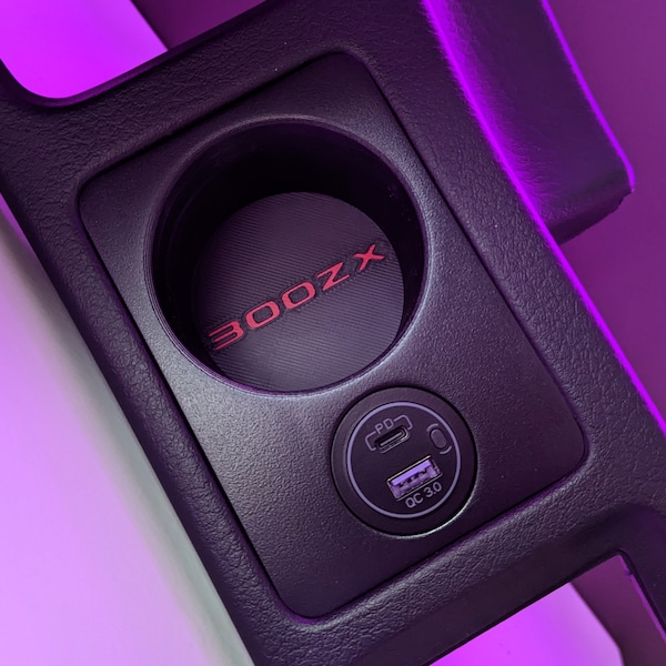 300ZX Cup Holder with USB C & A Charging