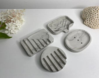 Marbled Concrete Soap Dish with drain, Cement Soap Dish, Marbled  Soap Holder, Bathroom Accessories, Modern Decor, Soap Tray, Kitchen Decor