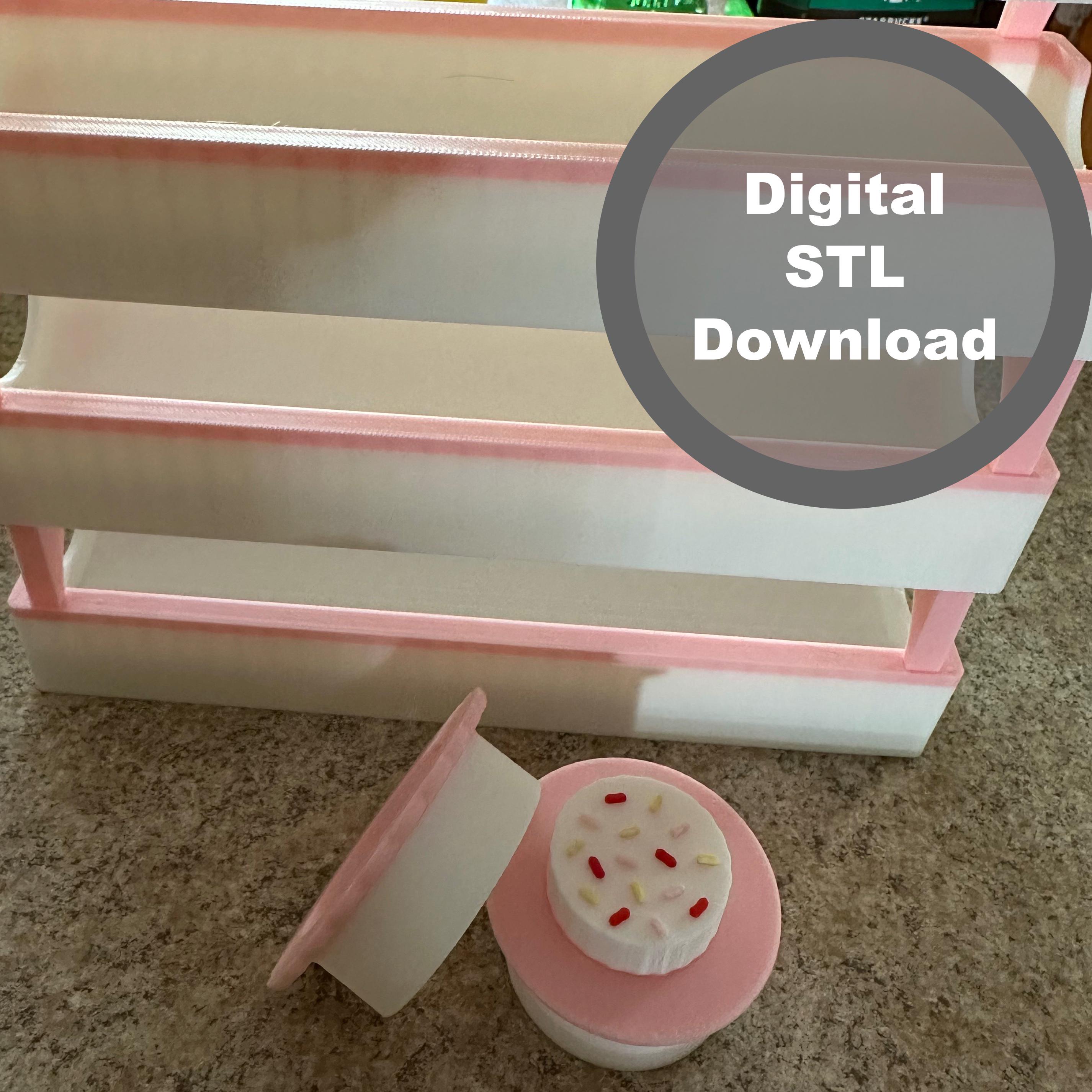 Cake Puck Maker with Stackable Stands (Print at Home)