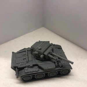 1/56 scale, British Tetrach tank, assembled 3d printed, wargaming, PLA