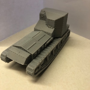 1:56  British World War 1 Whippet tank, assembled 3D PLA
