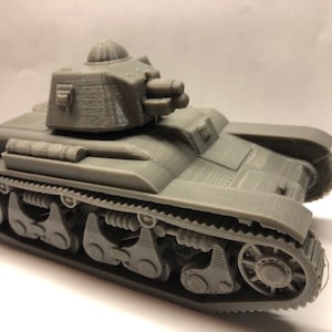 1/56  scale  French  R 35 cavalry tank, assembled PLA printed.