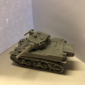 1:56 scale, US Stuart light tank, resin fully assembled