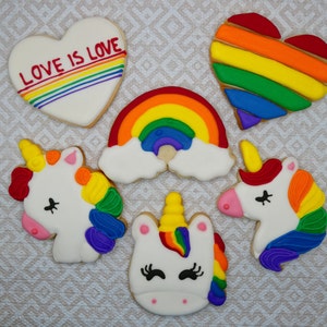 Custom Hand Made Cookies -Pride Party Collection